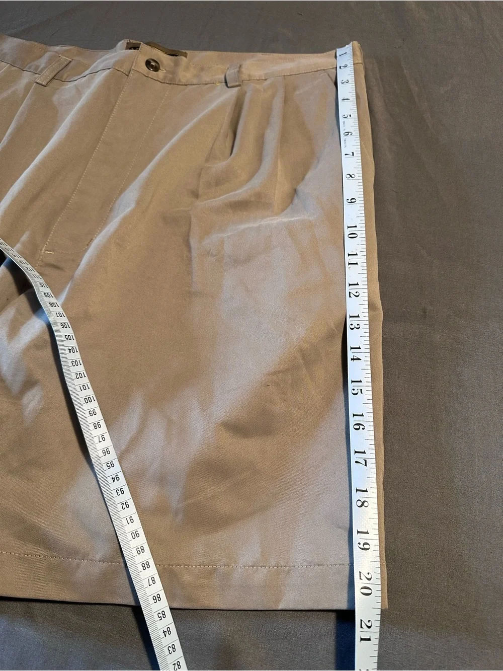 Men's Size 36 Mark Elliot Tan Pleated Golf Shorts
